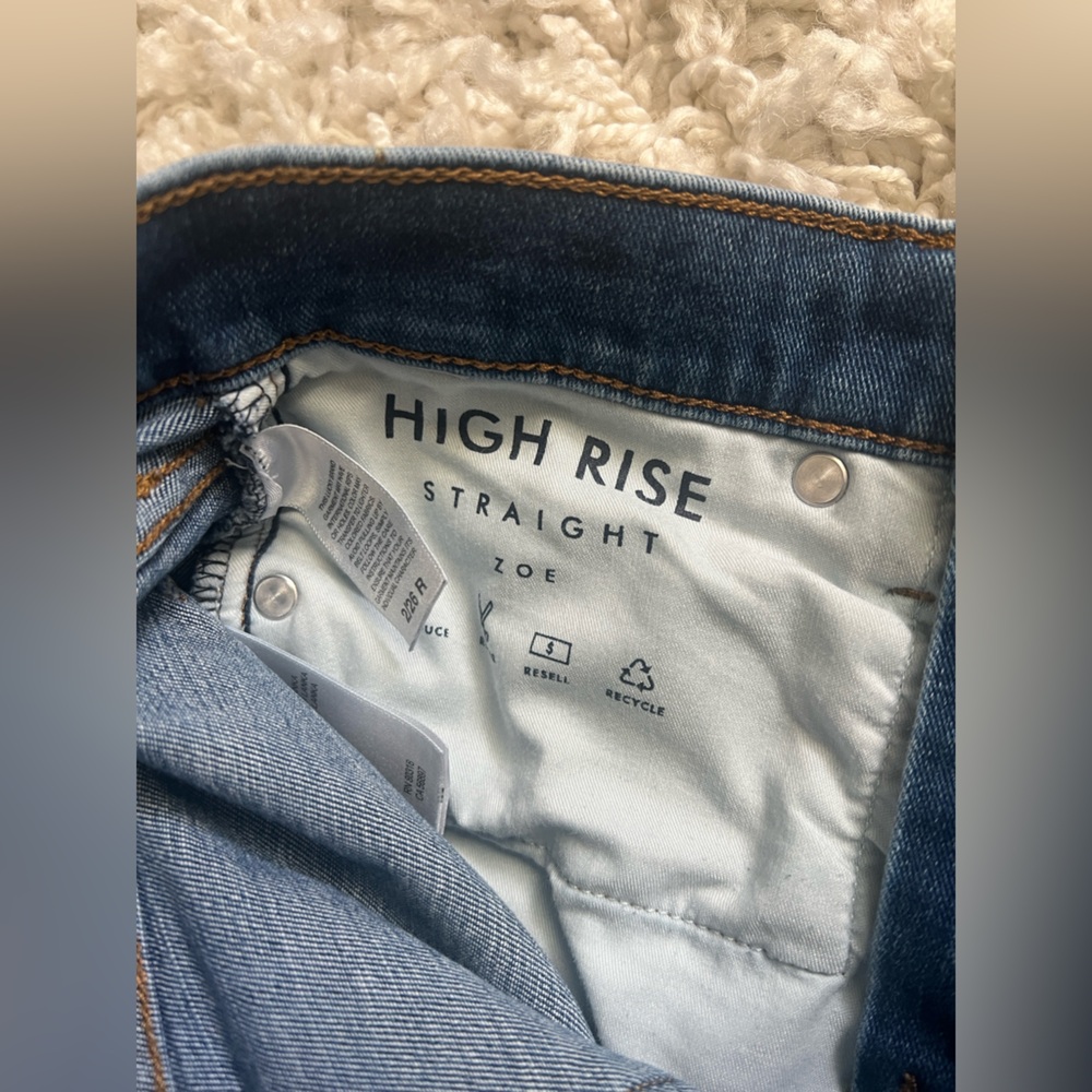 Like New Lucky brand high rise straight Zoe jeans 2/26 full length - Picture 7 of 8